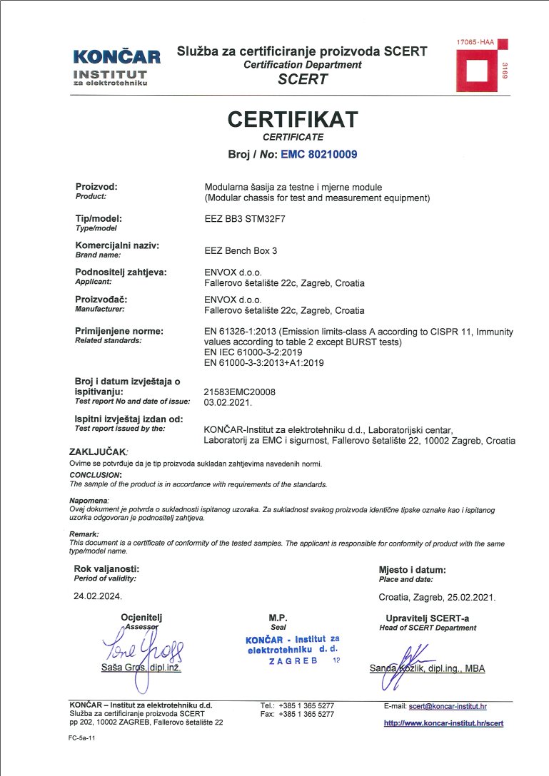 EMC Certificate